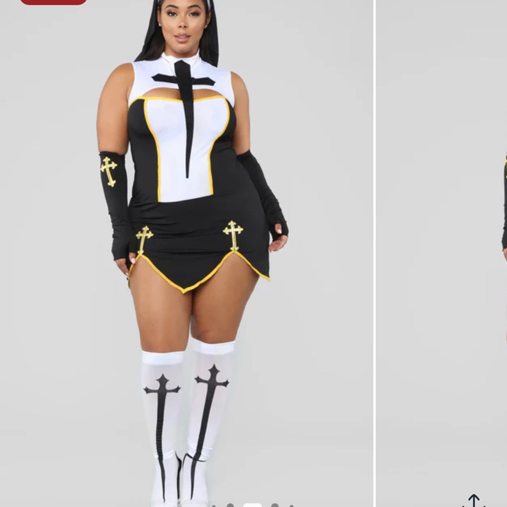 Fashion Nova Black and White Costume Dress Brand New